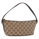 GUCCI GG Canvas Sherry Line Hand Bag Beige Gold 141809 Auth yk20448SAV-1