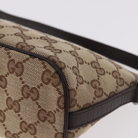 GUCCI GG Canvas Sherry Line Hand Bag Beige Gold 141809 Auth yk20448SAV