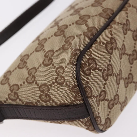 GUCCI GG Canvas Sherry Line Hand Bag Beige Gold 141809 Auth yk20448SAV
