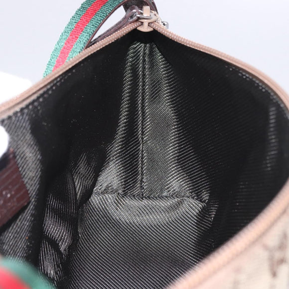 GUCCI GG Canvas Sherry Line Hand Bag Beige Gold 141809 Auth yk20448SAV