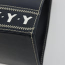 SAINT LAURENT Handtasche Leder 2-Wege Marine Gold Auth yk20450A-12