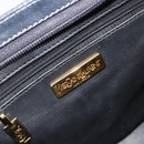 SAINT LAURENT Handtasche Leder 2-Wege Marine Gold Auth yk20450A-17