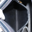 SAINT LAURENT Handtasche Leder 2-Wege Marine Gold Auth yk20450A-22
