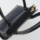 SAINT LAURENT Handtasche Leder 2-Wege Marine Gold Auth yk20450A-6