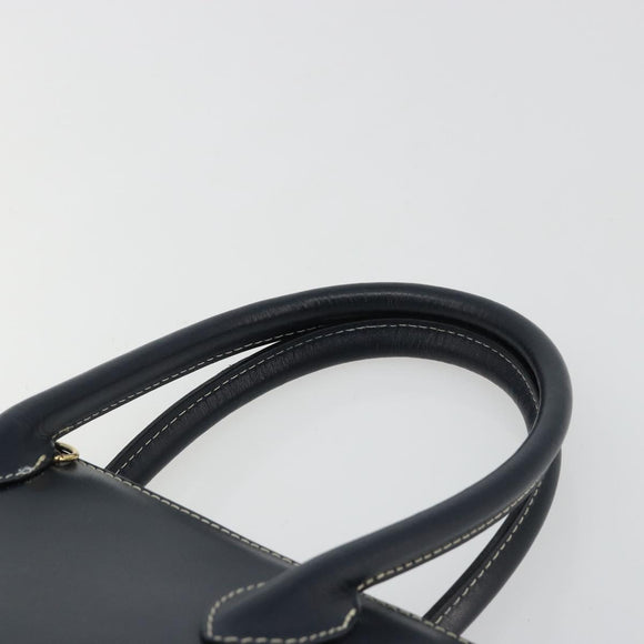 SAINT LAURENT Handtasche Leder 2-Wege Marine Gold Auth yk20450A