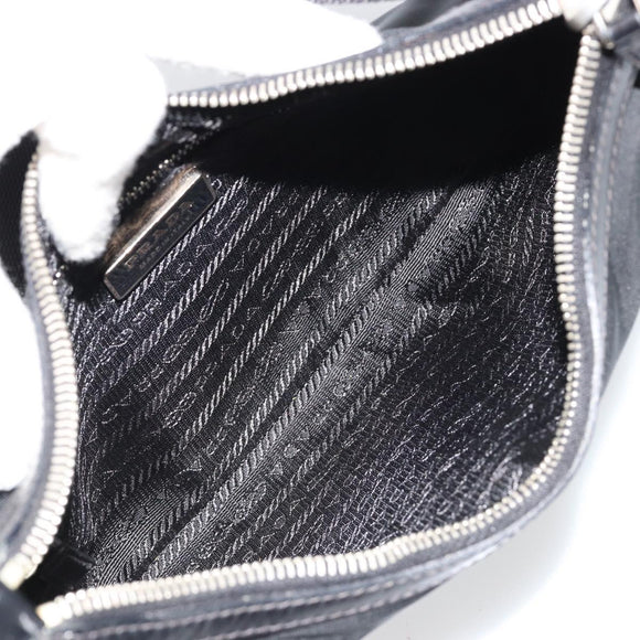 PRADA Shoulder Bag Nylon Black Silver Auth yk20451SAM