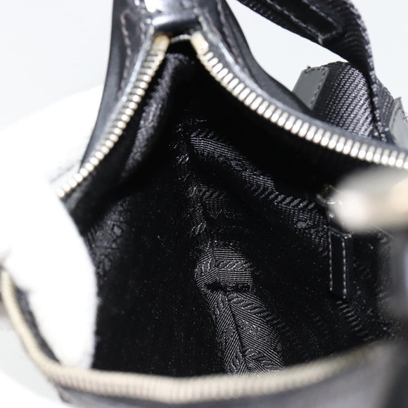 PRADA Shoulder Bag Nylon Black Silver Auth yk20451SAM
