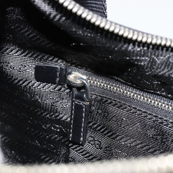 PRADA Shoulder Bag Nylon Black Silver Auth yk20451SAM