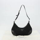PRADA Shoulder Bag Nylon Black Silver Auth yk20451SAM-12