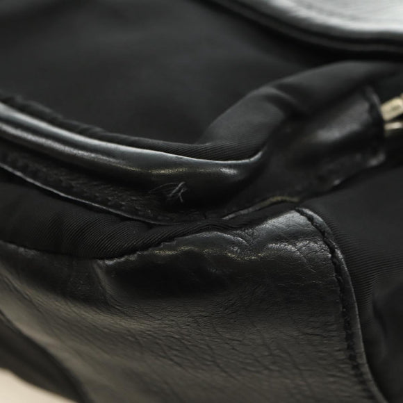 PRADA Shoulder Bag Nylon Black Silver Auth yk20454SAV