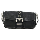 PRADA Shoulder Bag Nylon Black Silver Auth yk20454SAV-13