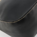 PRADA Umhängetasche Kette Leder Schwarz Gold Auth yk20455A-11