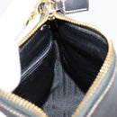 PRADA Umhängetasche Kette Leder Schwarz Gold Auth yk20455A-18