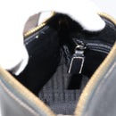 PRADA Umhängetasche Kette Leder Schwarz Gold Auth yk20455A-19
