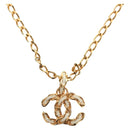 CHANEL COCO Mark Necklace metal Gold Tone CC Auth yk20459M-1