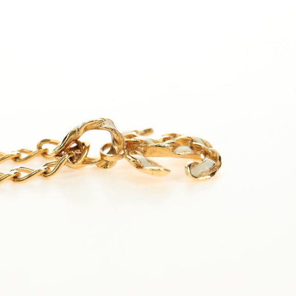 CHANEL COCO Mark Necklace metal Gold Tone CC Auth yk20459M