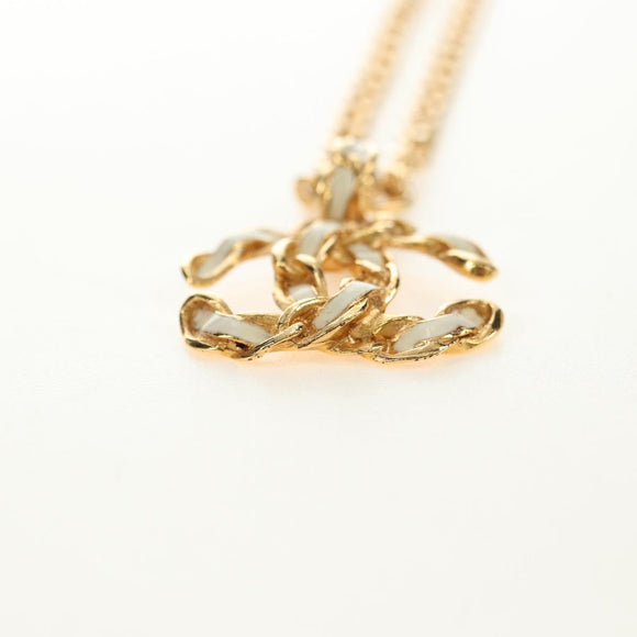 CHANEL COCO Mark Necklace metal Gold Tone CC Auth yk20459M