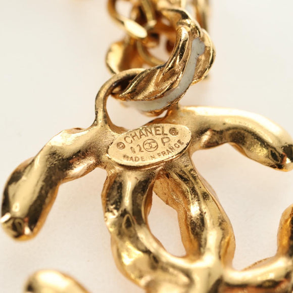 CHANEL COCO Mark Necklace metal Gold Tone CC Auth yk20459M