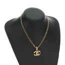 CHANEL COCO Mark Necklace metal Gold Tone CC Auth yk20459M-16