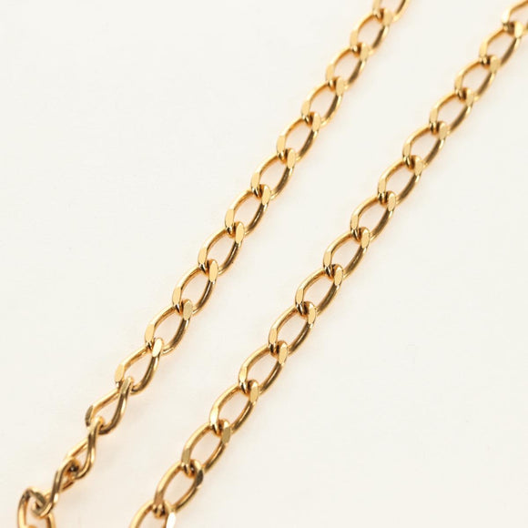 CHANEL COCO Mark Necklace metal Gold Tone CC Auth yk20459M