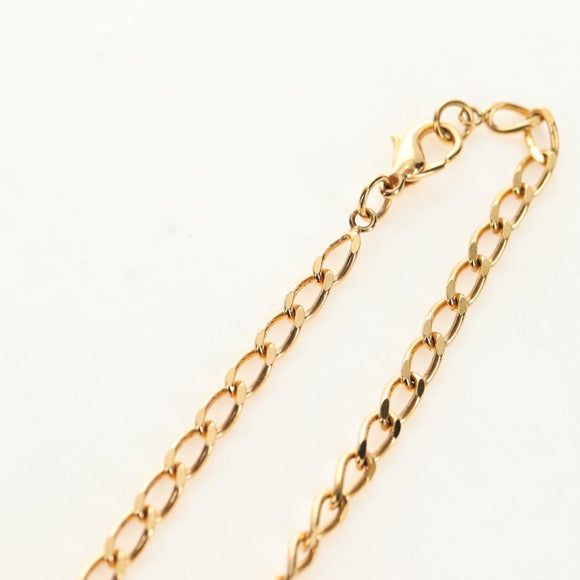 CHANEL COCO Mark Necklace metal Gold Tone CC Auth yk20459M