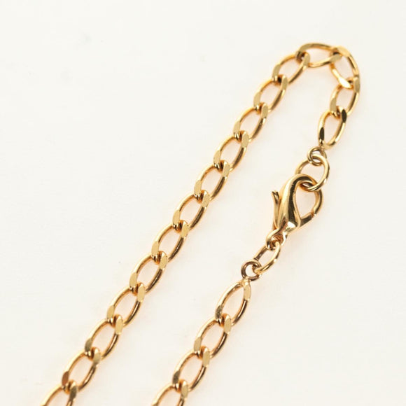 CHANEL COCO Mark Necklace metal Gold Tone CC Auth yk20459M