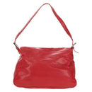 FENDI Mamma Baguette Shoulder Bag Leather Red Silver Auth yk20460SAM-2