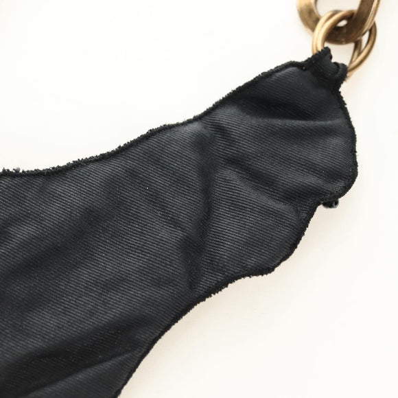 PRADA Bijoux Necklace metal Black Auth yk20461M