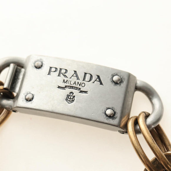 PRADA Bijoux Necklace metal Black Auth yk20461M