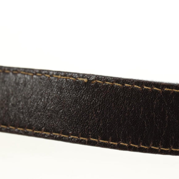 FENDI Zucca Canvas Mamma Baguette Shoulder Bag Black Brown Auth yk20463SM