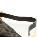 FENDI Zucca Canvas Mamma Baguette Shoulder Bag Black Brown Auth yk20463SM-14