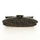 FENDI Zucca Canvas Mamma Baguette Shoulder Bag Black Brown Auth yk20463SM-5