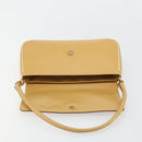 PRADA Shoulder Bag Leather Beige Gold Auth yk20464-18