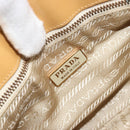 PRADA Shoulder Bag Leather Beige Gold Auth yk20464-19