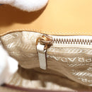 PRADA Shoulder Bag Leather Beige Gold Auth yk20464-22