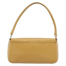 PRADA Shoulder Bag Leather Beige Gold Auth yk20464-2