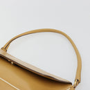 PRADA Shoulder Bag Leather Beige Gold Auth yk20464-8