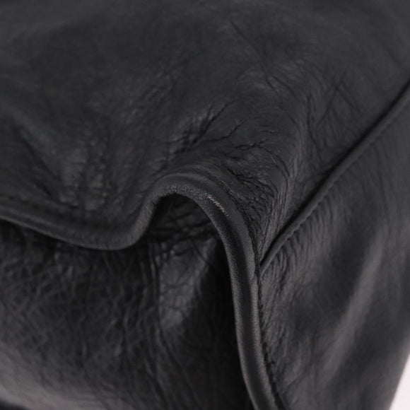 BALENCIAGA The City Graffiti Hand Bag Leather 2way Black 115748 Auth yk20465SAM