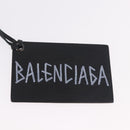 BALENCIAGA The City Graffiti Hand Bag Leather 2way Black 115748 Auth yk20465SAM-27