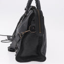 BALENCIAGA The City Graffiti Hand Bag Leather 2way Black 115748 Auth yk20465SAM-4