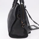 BALENCIAGA The City Graffiti Hand Bag Leather 2way Black 115748 Auth yk20465SAM-5