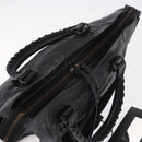 BALENCIAGA The City Graffiti Hand Bag Leather 2way Black 115748 Auth yk20465SAM-6