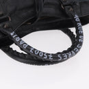 BALENCIAGA The City Graffiti Hand Bag Leather 2way Black 115748 Auth yk20465SAM-7