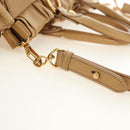 Miu Miu Hand Bag Leather 2way Beige Gold Auth yk20467SAM-15