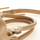 Miu Miu Hand Bag Leather 2way Beige Gold Auth yk20467SAM-14