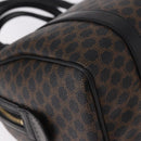 CELINE Macadam Canvas Hand Bag PVC Leather 2way Black Gold Auth yk20468SAV-14