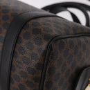 CELINE Macadam Canvas Hand Bag PVC Leather 2way Black Gold Auth yk20468SAV-15