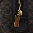 CELINE Macadam Canvas Hand Bag PVC Leather 2way Black Gold Auth yk20468SAV-16