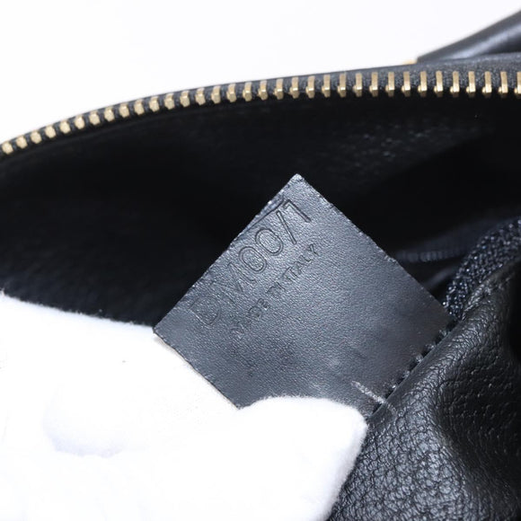 CELINE Macadam Canvas Hand Bag PVC Leather 2way Black Gold Auth yk20468SAV