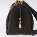 CELINE Macadam Canvas Hand Bag PVC Leather 2way Black Gold Auth yk20468SAV-5